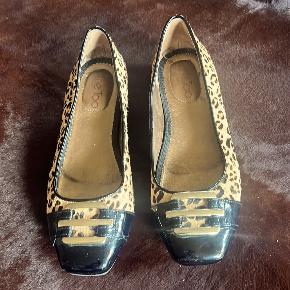 Leopard Flats with 1/2” heel.